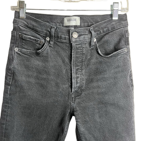 AGOLDE Nico High Rise Slim Jeans Size 26 Black - Picture 3 of 14